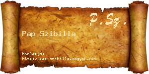 Pap Szibilla névjegykártya