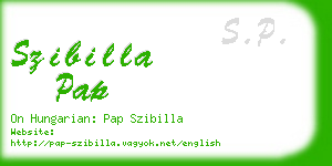 szibilla pap business card